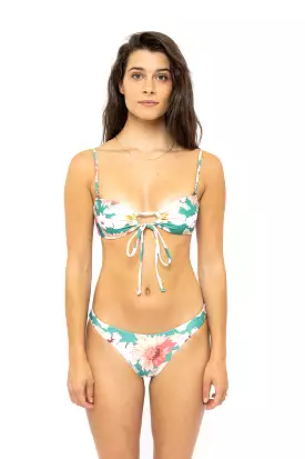 Rusty USA Island Bandeau Bikini Top Sea Foam Floral SEA FOAM FLORAL