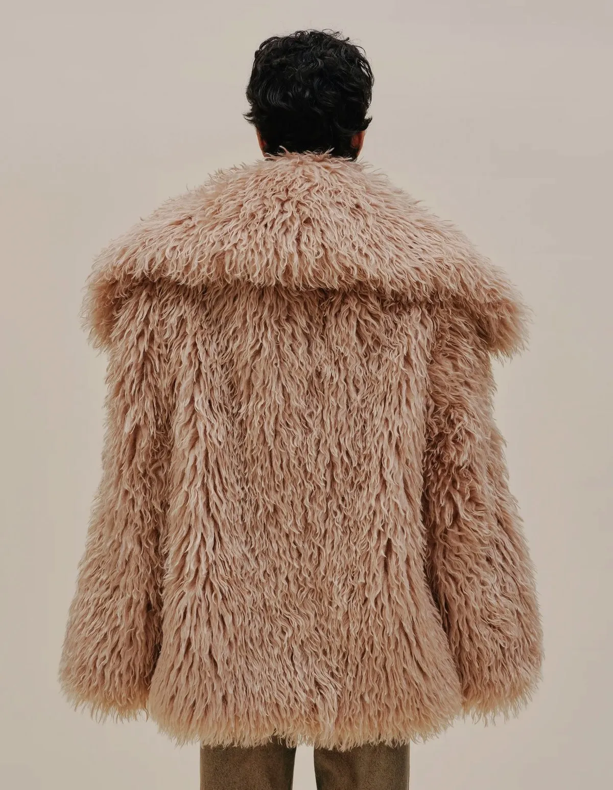 Shag Faux Fur Coat - Neutrals