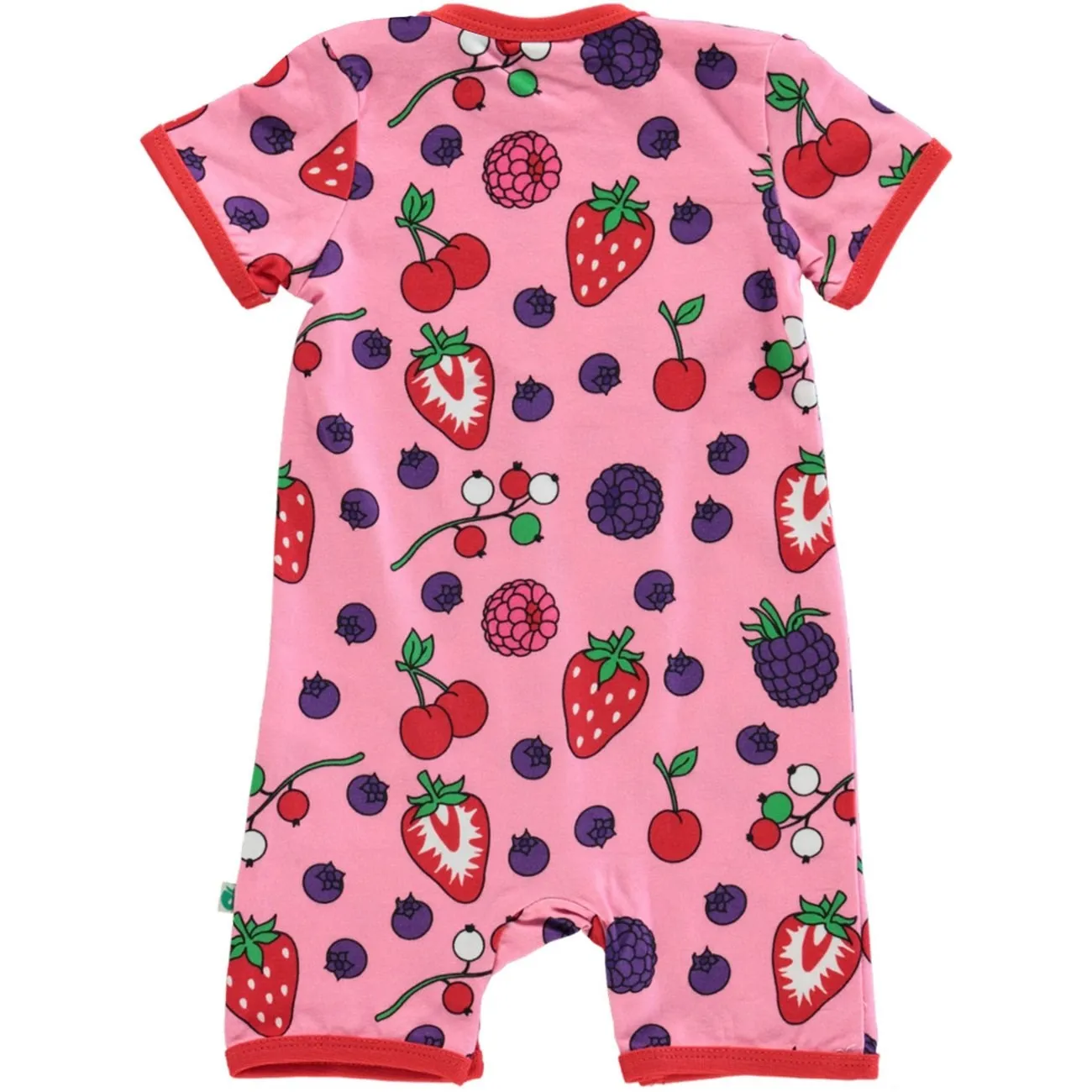 Smfolk Sea Pink Short Sleeve Jumpsuit With Berries