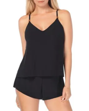 Solid Mila One Piece Swim Romper