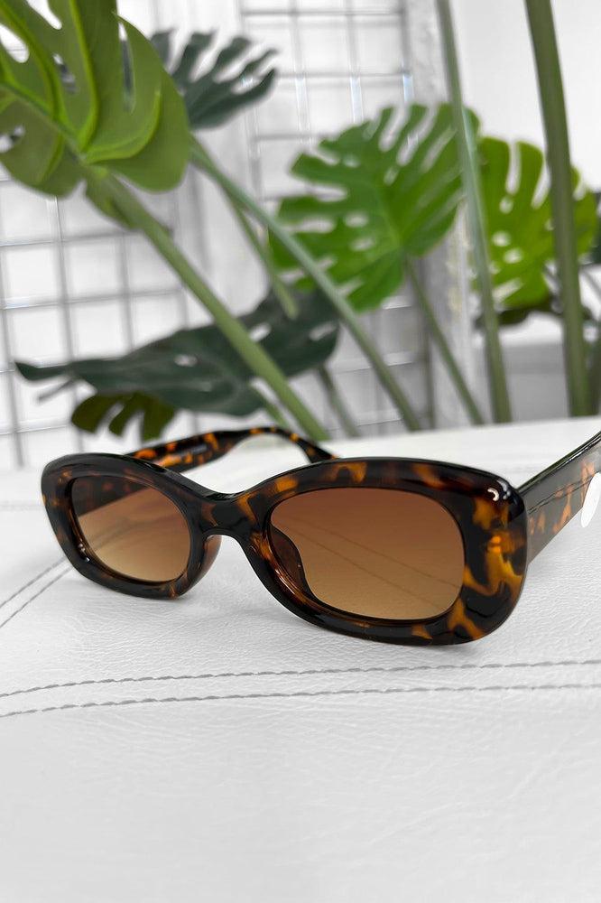 Squared Off Oval Sunglasses