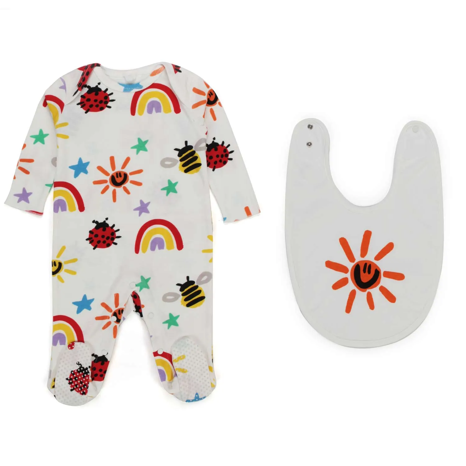 Stella Mccartney Unisex Bib And Romper Set