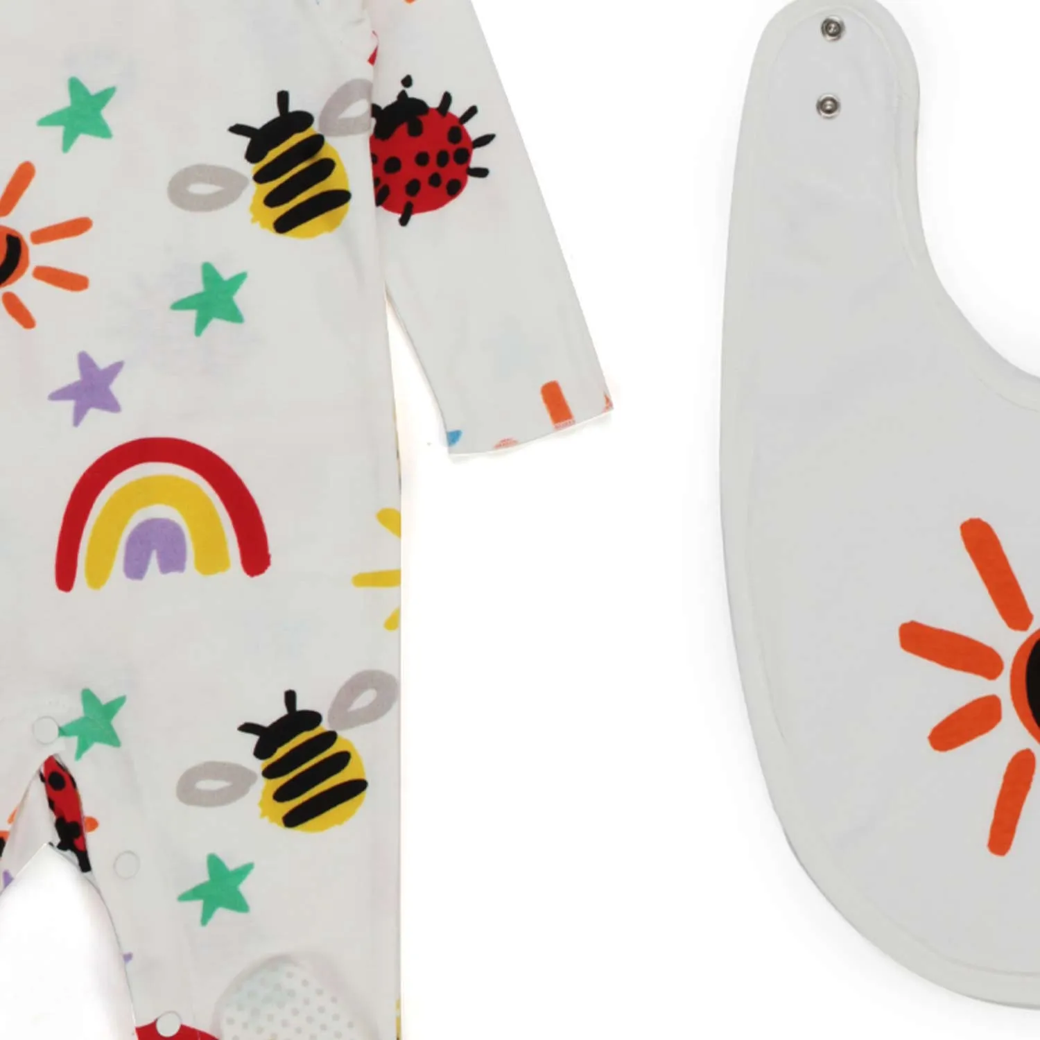 Stella Mccartney Unisex Bib And Romper Set