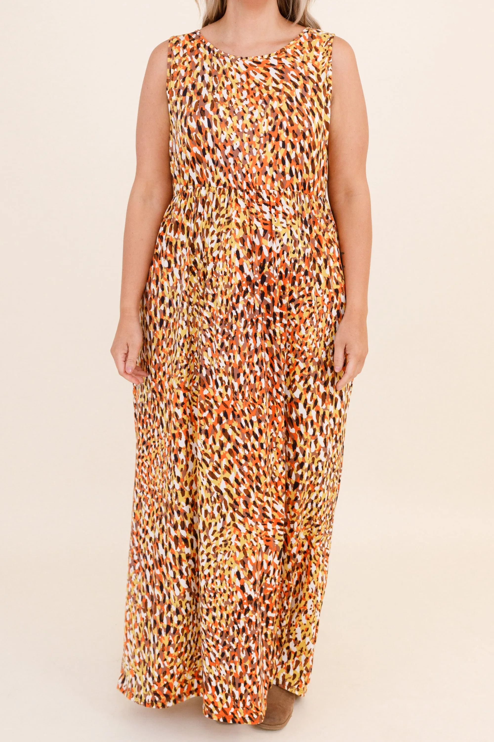 Sun-Kissed Blooms Dress, Orange