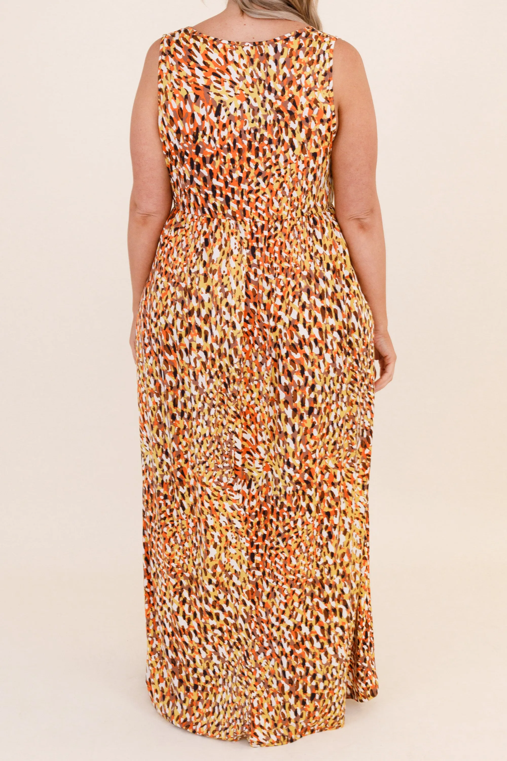 Sun-Kissed Blooms Dress, Orange