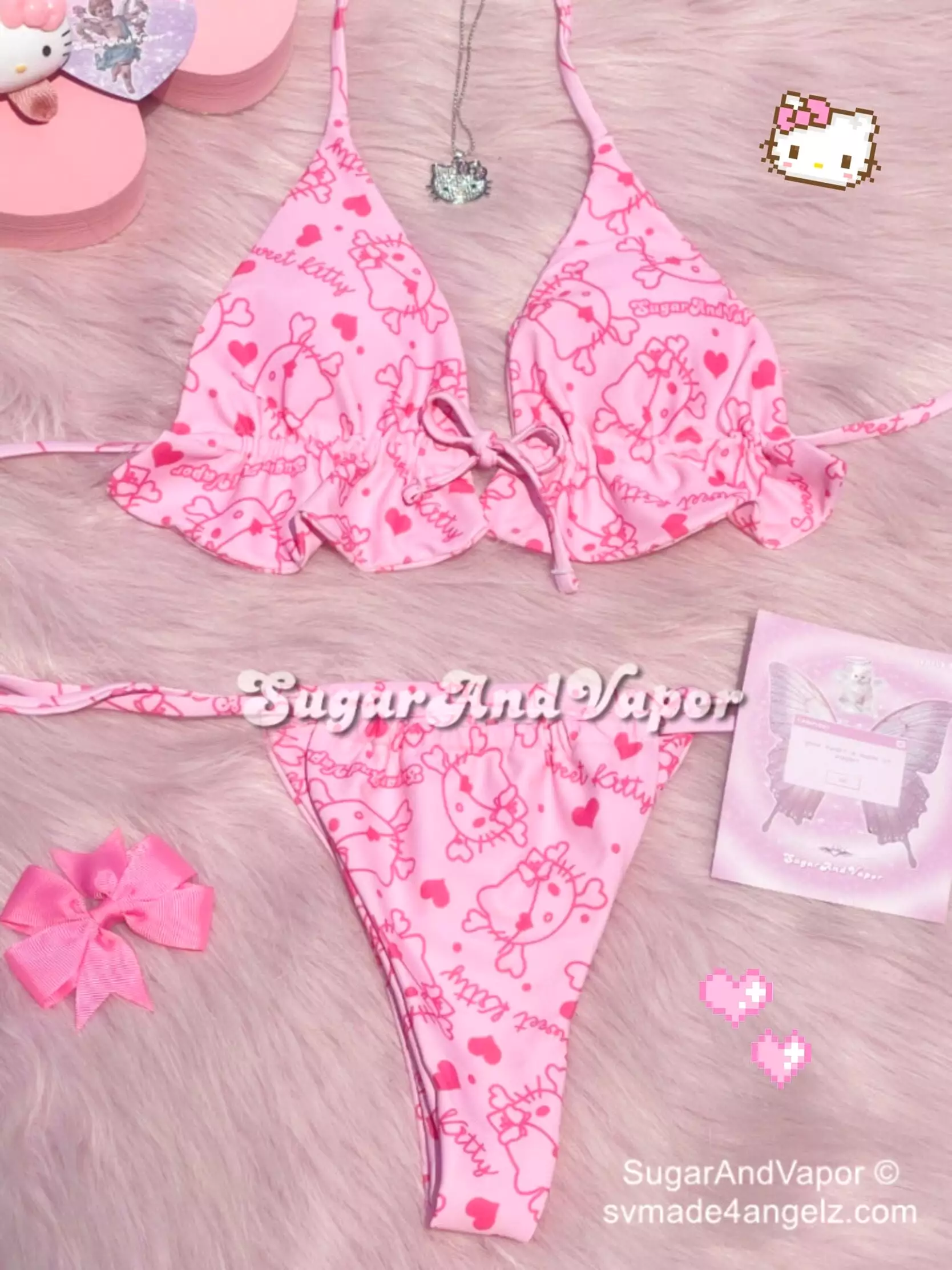 Sweet Kitten Kawaii Bikini Set