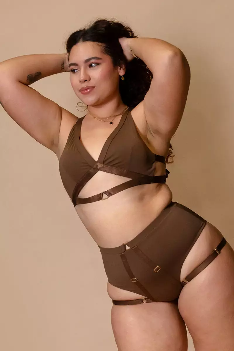 Tatiana Activewear Tokio Top - Matte Brown