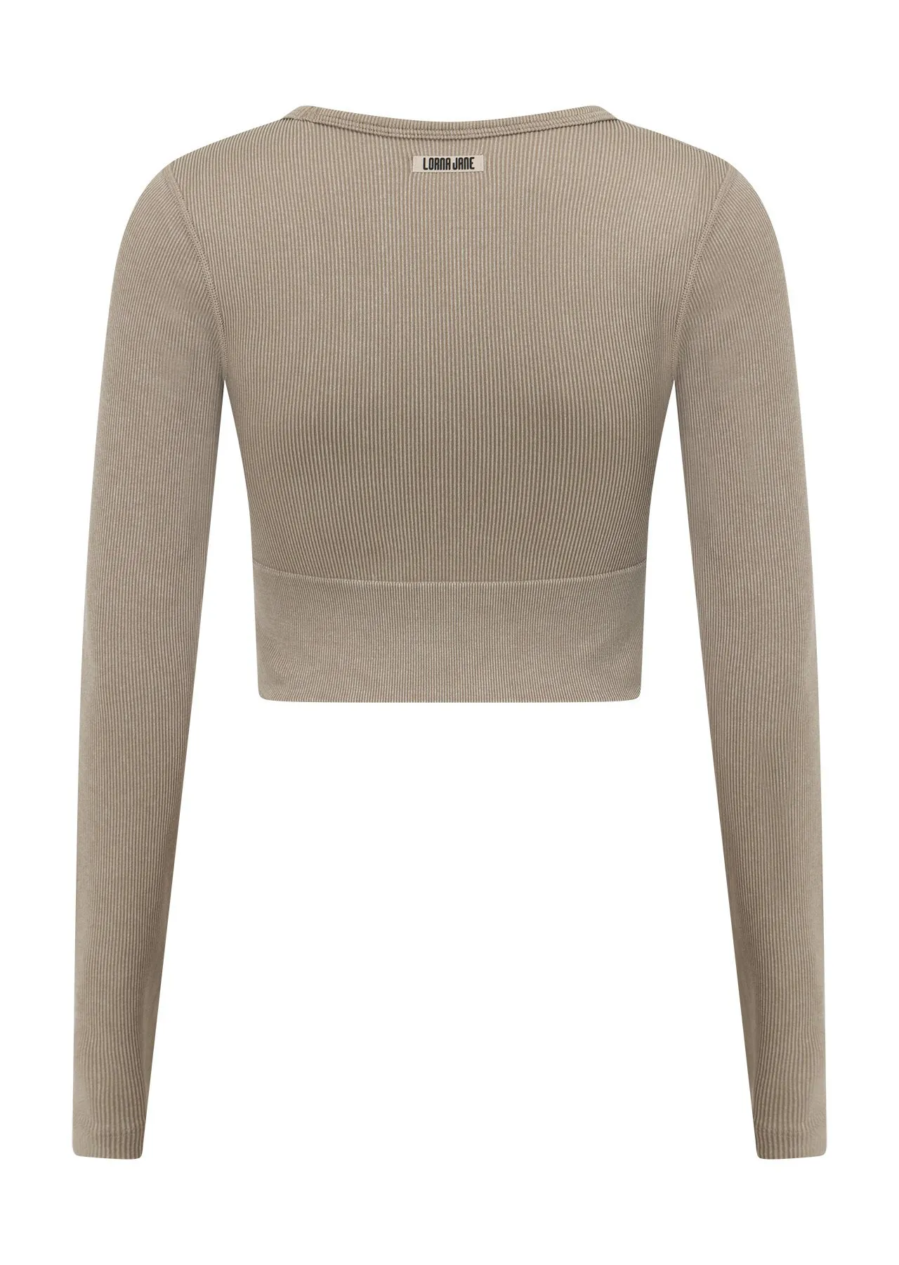 Tempo Ribbed Seamless Long Sleeve Top | Neutral | Sale | Lorna Jane Australia