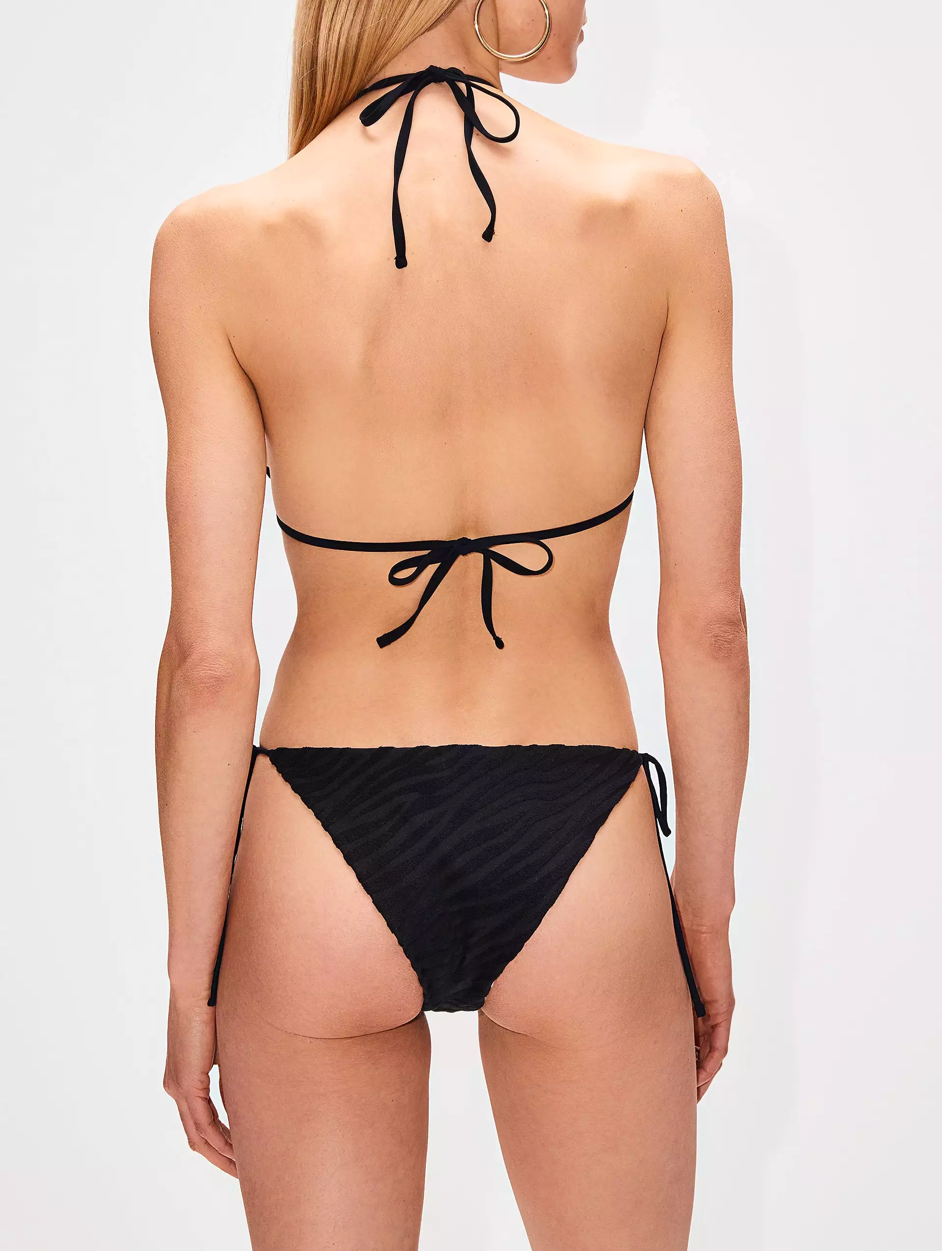 Textured Triangle Bikini Bottom