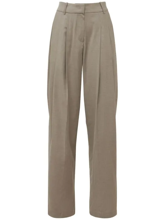 The Frankie Shop   Gelso high rise pleated woven wide pants 