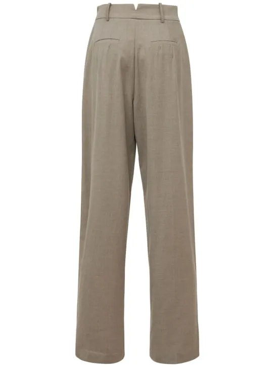 The Frankie Shop   Gelso high rise pleated woven wide pants 