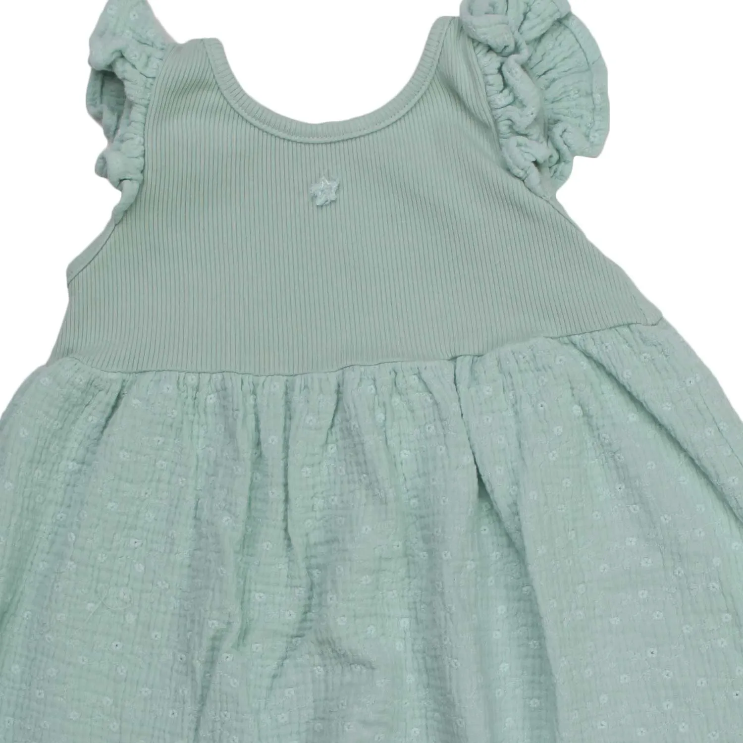 Tocotò Vintage Baby Girl Water Green Romper