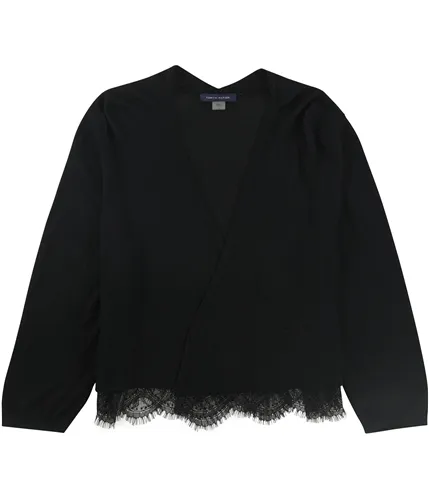 Tommy Hilfiger Womens Lace Trim Shrug Sweater