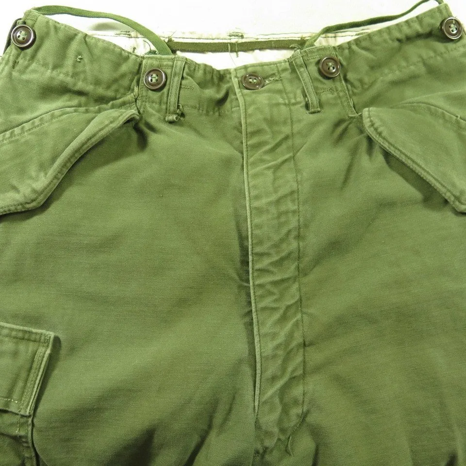 Vintage 50s M-1951 Trouser Pants 32 X 29 Korea War Era Military Olive Green