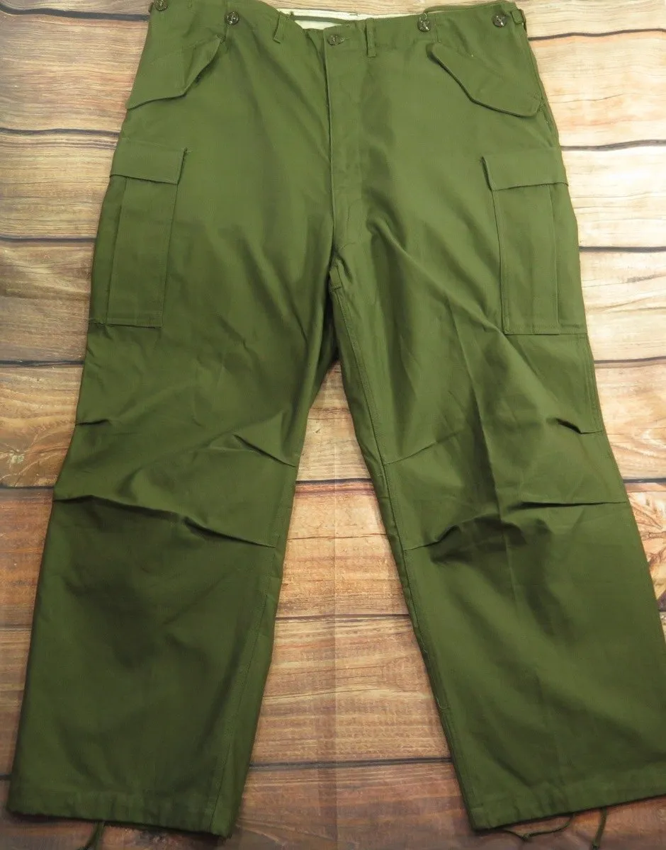 Vintage 50s M-51 US Army Field Trouser Shell Pants XL Long Deadstock Military