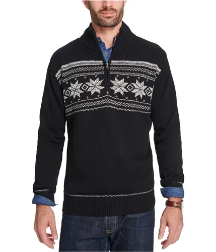 Weatherproof Mens Snowflake Knit Pullover Sweater