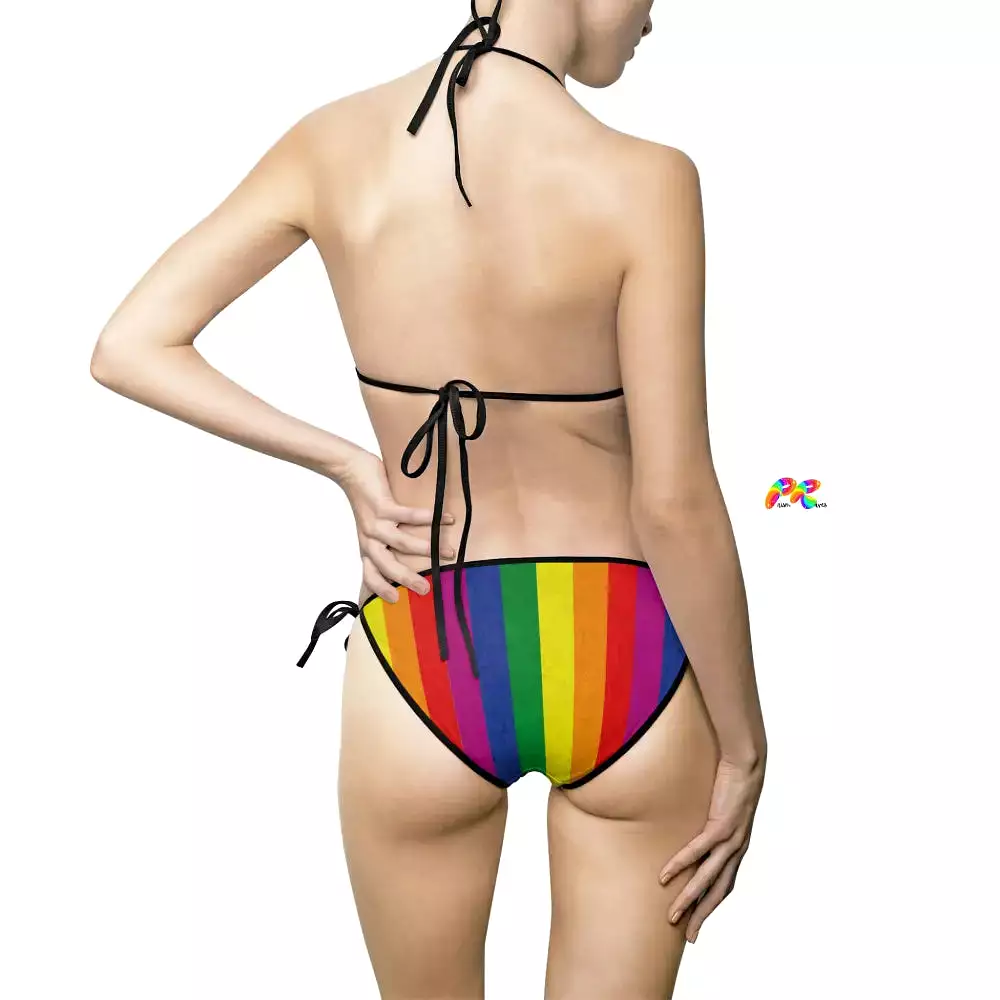 Women's Pride Striped String Bikini