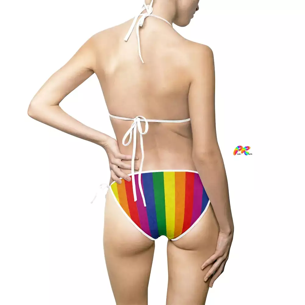 Women's Pride Striped String Bikini