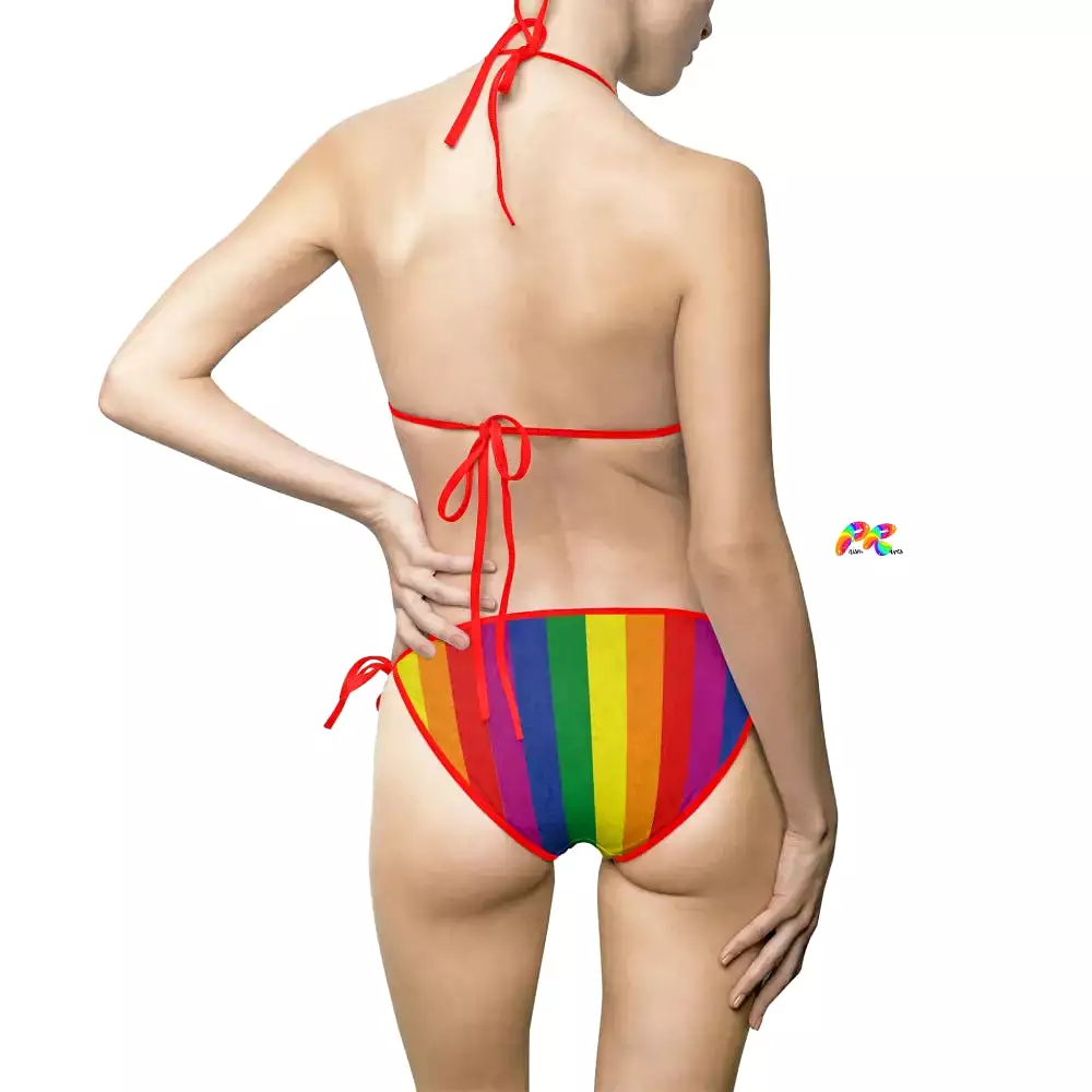 Women's Pride Striped String Bikini