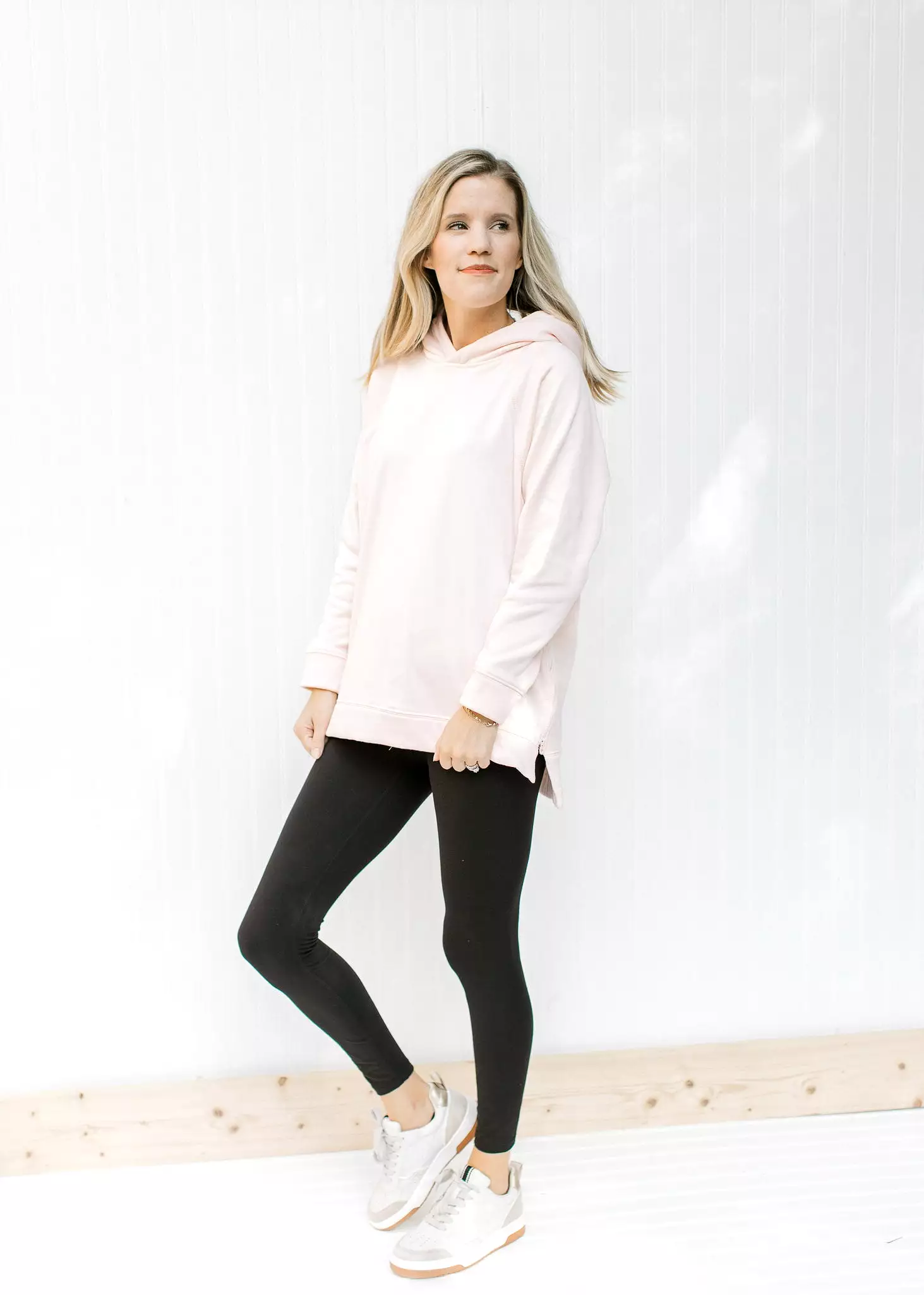 X Dawnes Zipper Sweatshirt  in Blush